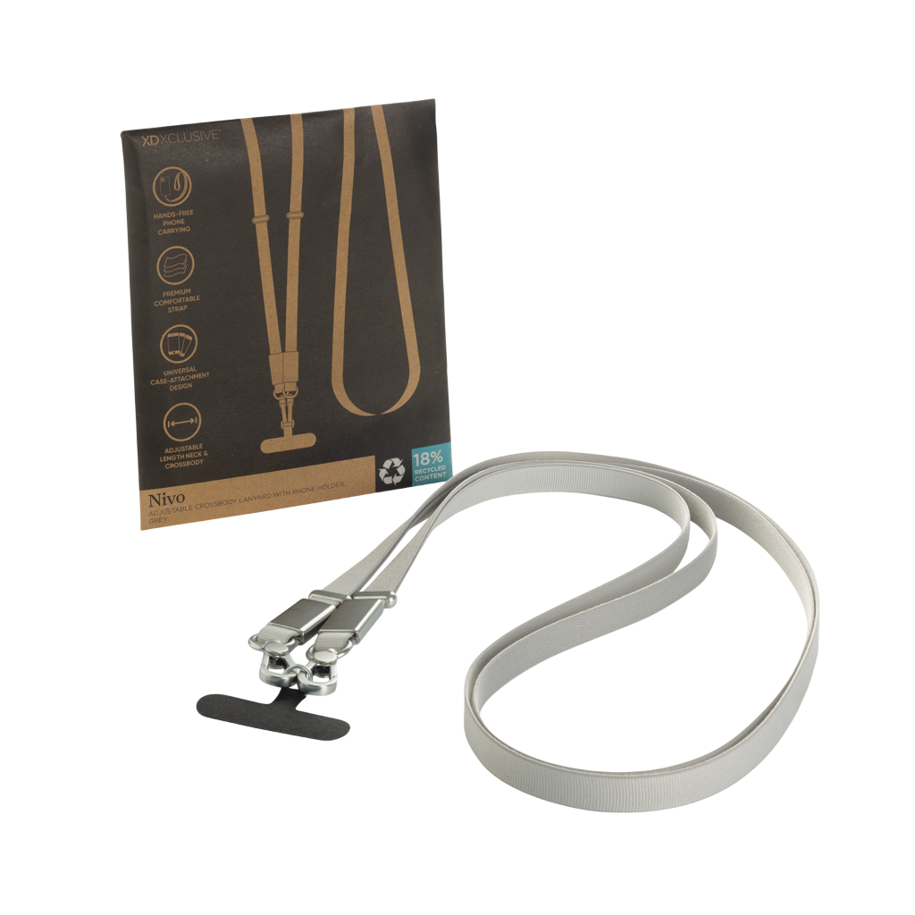 Nivo RCS recycled PET Crossbody lanyard