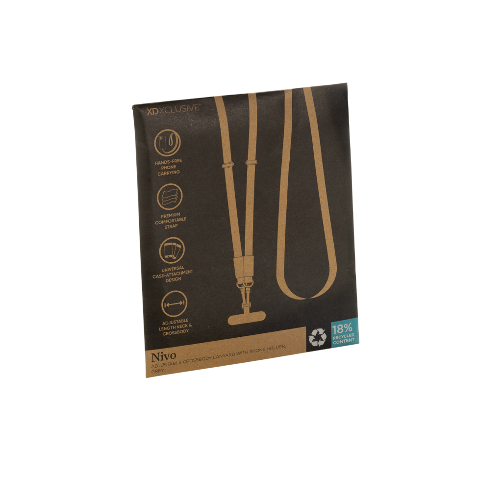 Nivo RCS recycled PET Crossbody lanyard